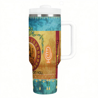 40oz Tumbler with Handle and Straw (Made in USA)