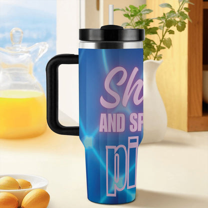 40oz Tumbler with Handle and Straw (Made in USA)