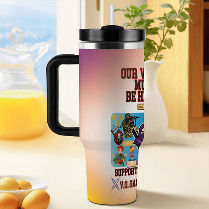 40oz Tumbler with Handle and Straw (Made in USA)