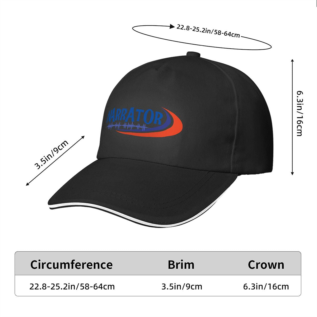Sandwich Brim Baseball Cap (Made in USA)