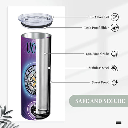 20oz Straight Stainless Steel Tumbler with Straw（Made in USA)