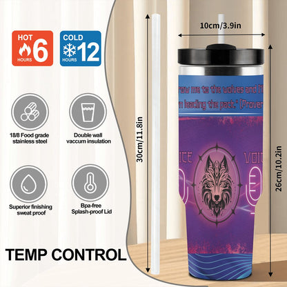 40oz Tumbler with Handle and Straw (Made in USA)