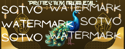 India Peacock "Protection From Evil": Classic Black Glossy Mug