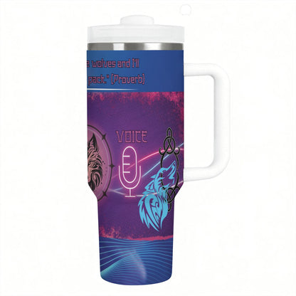 40oz Tumbler with Handle and Straw (Made in USA)