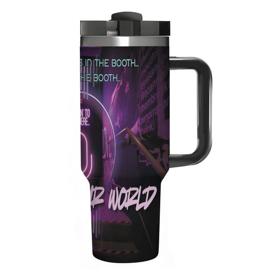 Create Your World: 40oz Tumbler with Handle and Straw