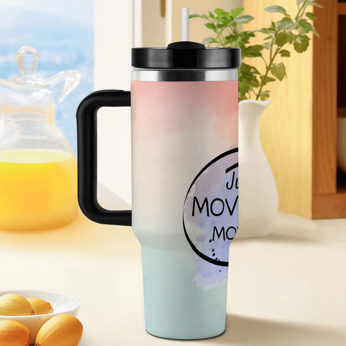 40oz Tumbler with Handle and Straw (Made in USA)