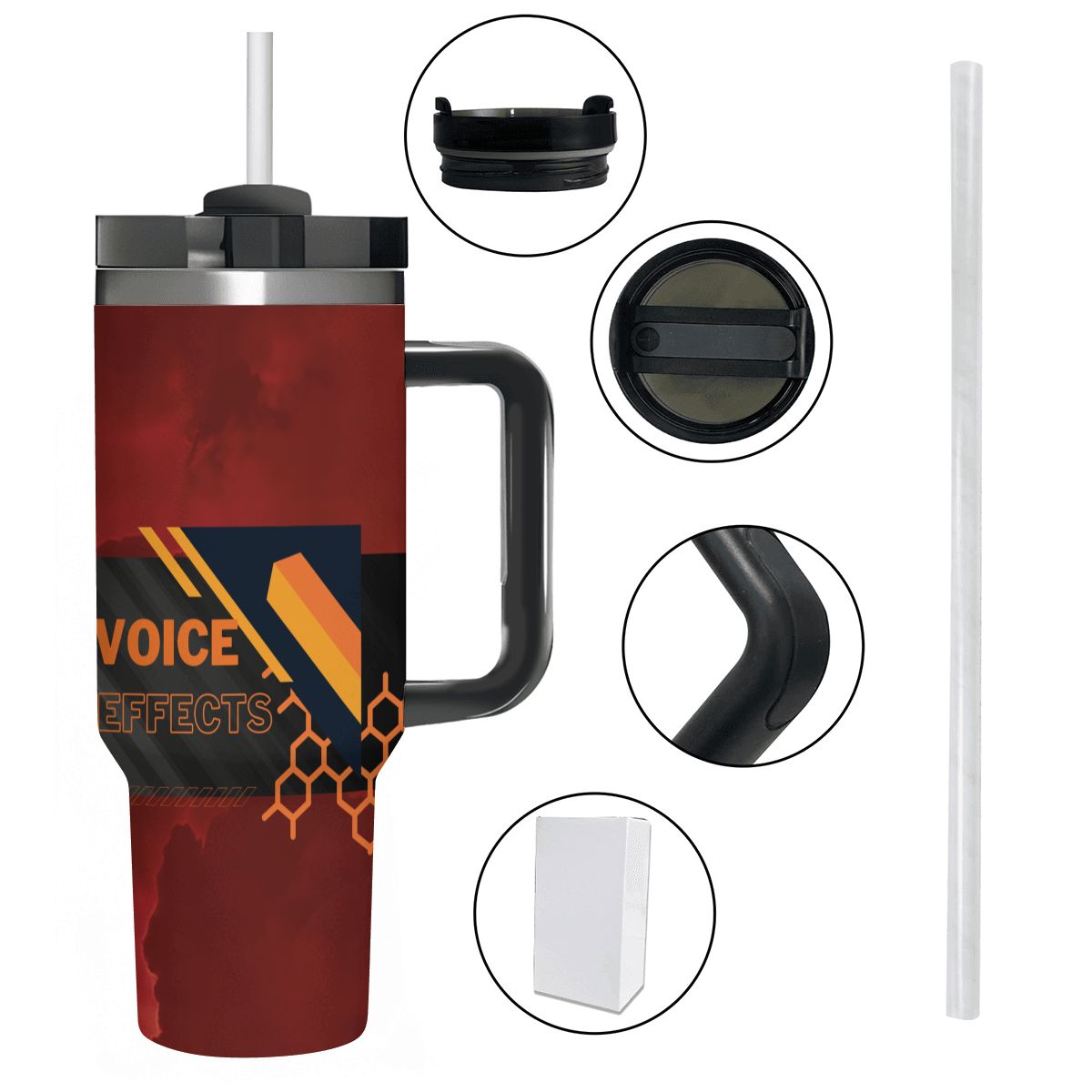 40oz Tumbler with Handle and Straw (Made in USA)