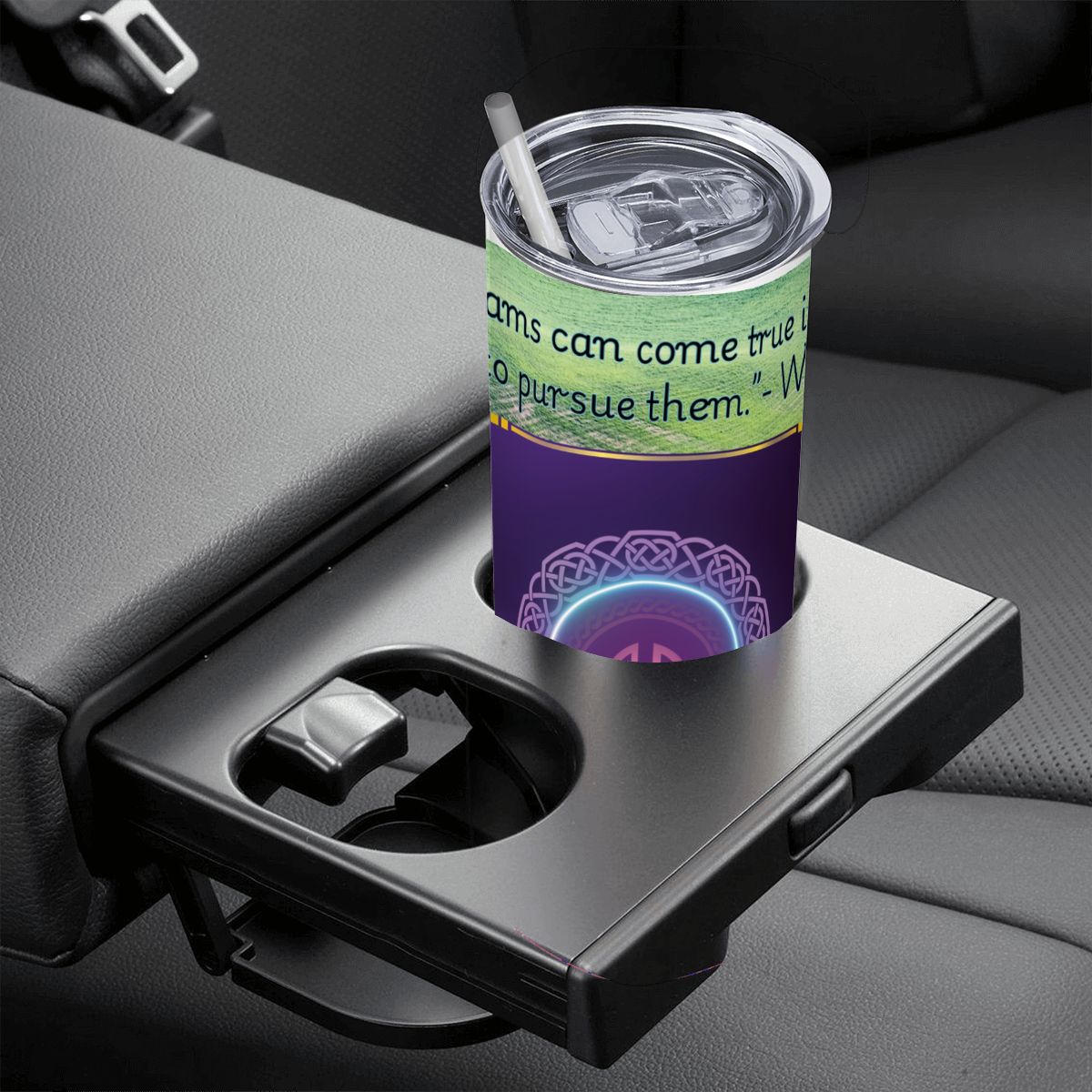 20oz Straight Stainless Steel Tumbler with Straw（Made in USA)