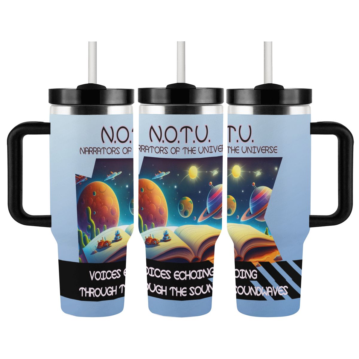 40oz Tumbler with Handle and Straw (Made in USA)