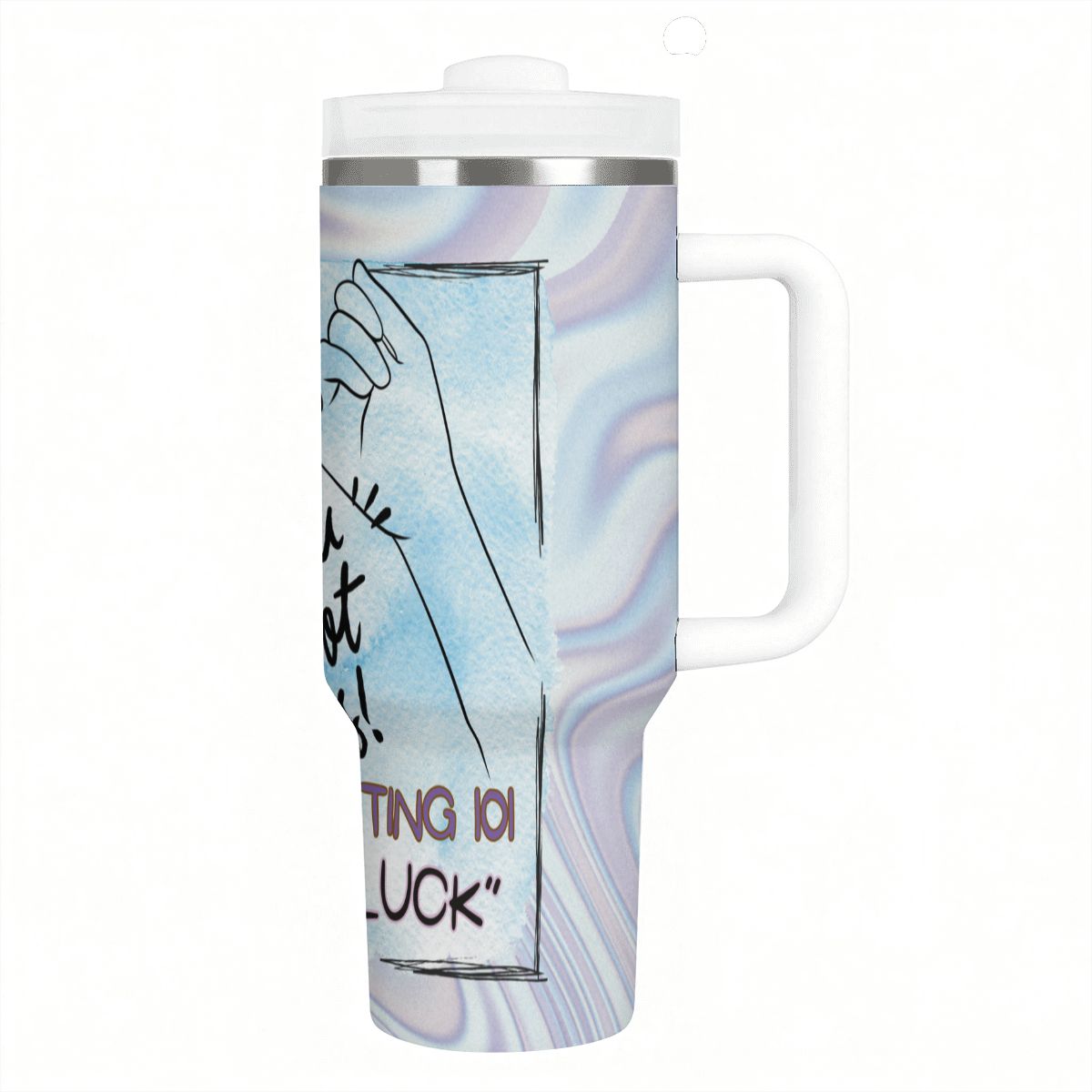 40oz Tumbler with Handle and Straw (Made in USA)