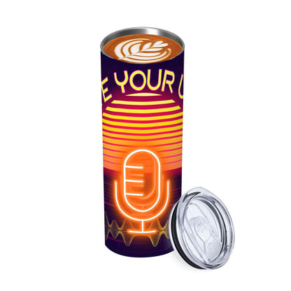 20oz Straight Stainless Steel Tumbler with Straw