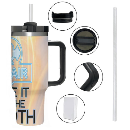 40oz Tumbler with Handle and Straw (Made in USA)