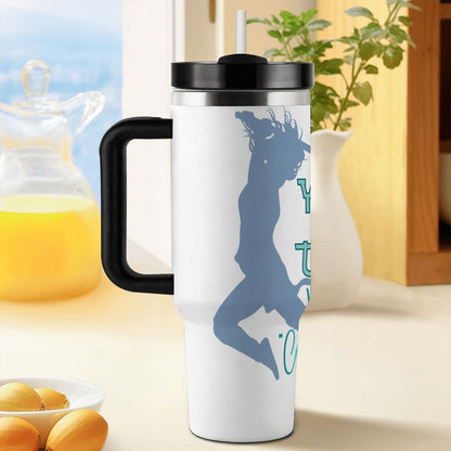 40oz Tumbler with Handle and Straw (Made in USA)
