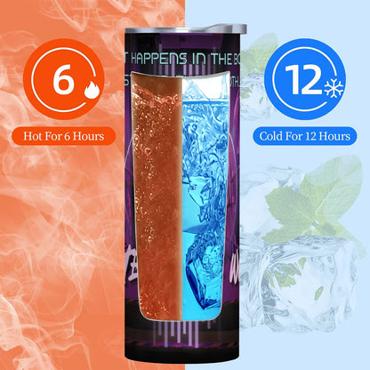 CREATE YOUR WORLD: 20oz Straight Stainless Steel Tumbler with Straw