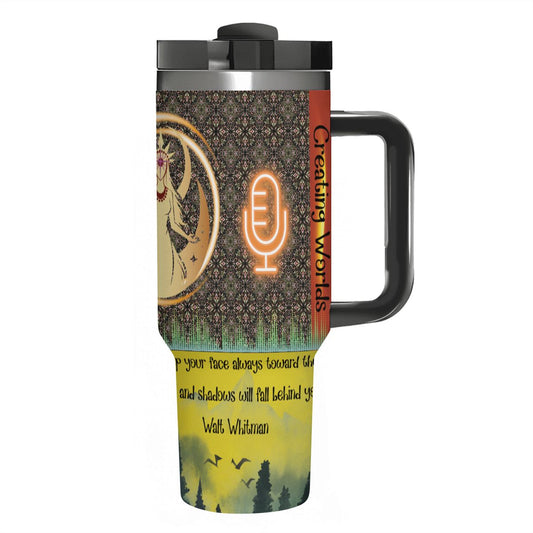 Motivational: INDIA STYLE: 40oz Tumbler with Handle and Straw