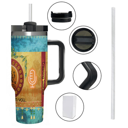 40oz Tumbler with Handle and Straw (Made in USA)