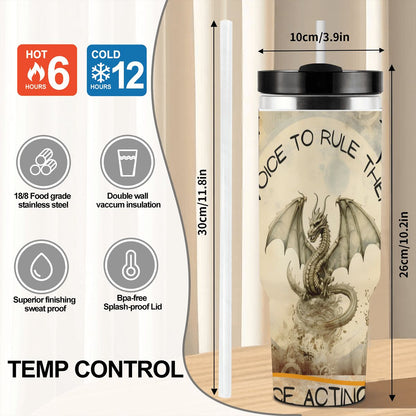 40oz Tumbler with Handle and Straw (Made in USA)