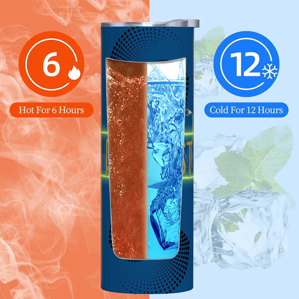 20oz Straight Stainless Steel Tumbler with Straw（Made in USA)