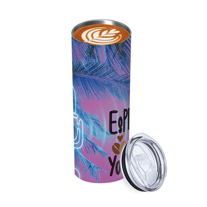 20oz Straight Stainless Steel Tumbler with Straw（Made in USA)