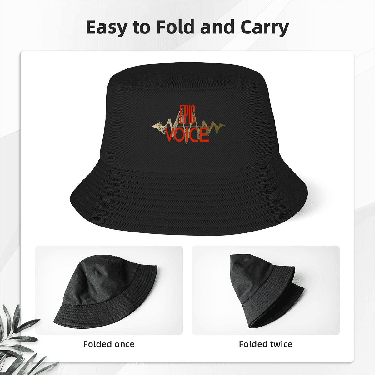 Totally Epic Voice:  Classic Adult Double Layer Bucket Hat