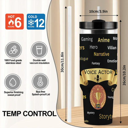 40oz Tumbler with Handle and Straw (Made in USA)