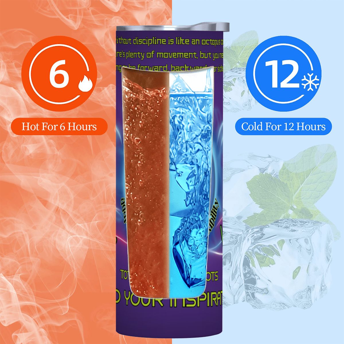 20oz Straight Stainless Steel Tumbler with Straw（Made in USA)