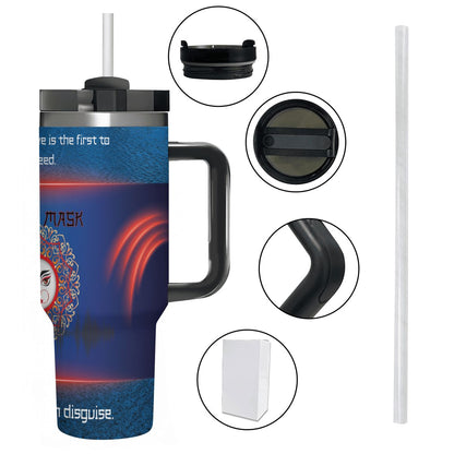 40oz Tumbler with Handle and Straw (Made in USA)