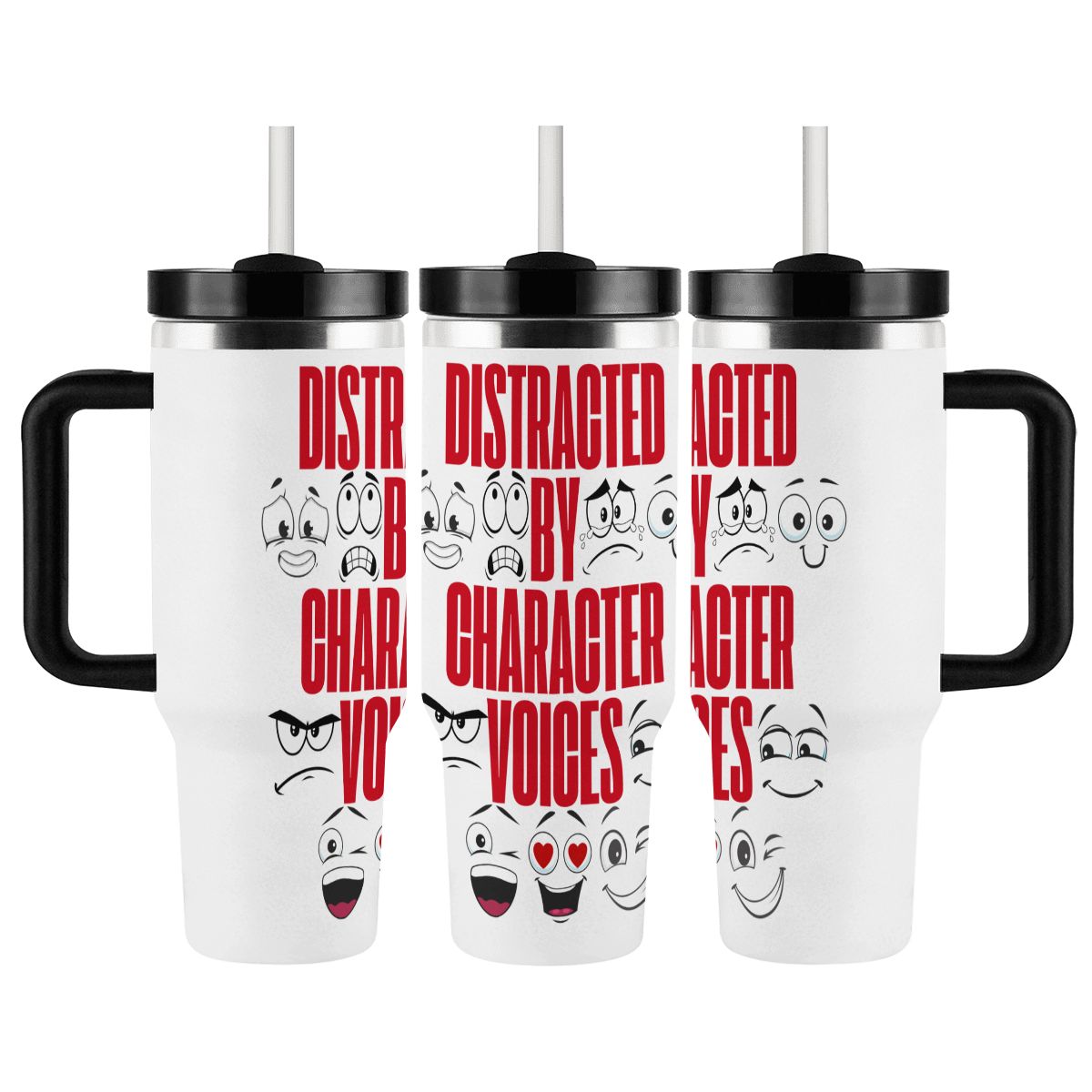 40oz Tumbler with Handle and Straw (Made in USA)