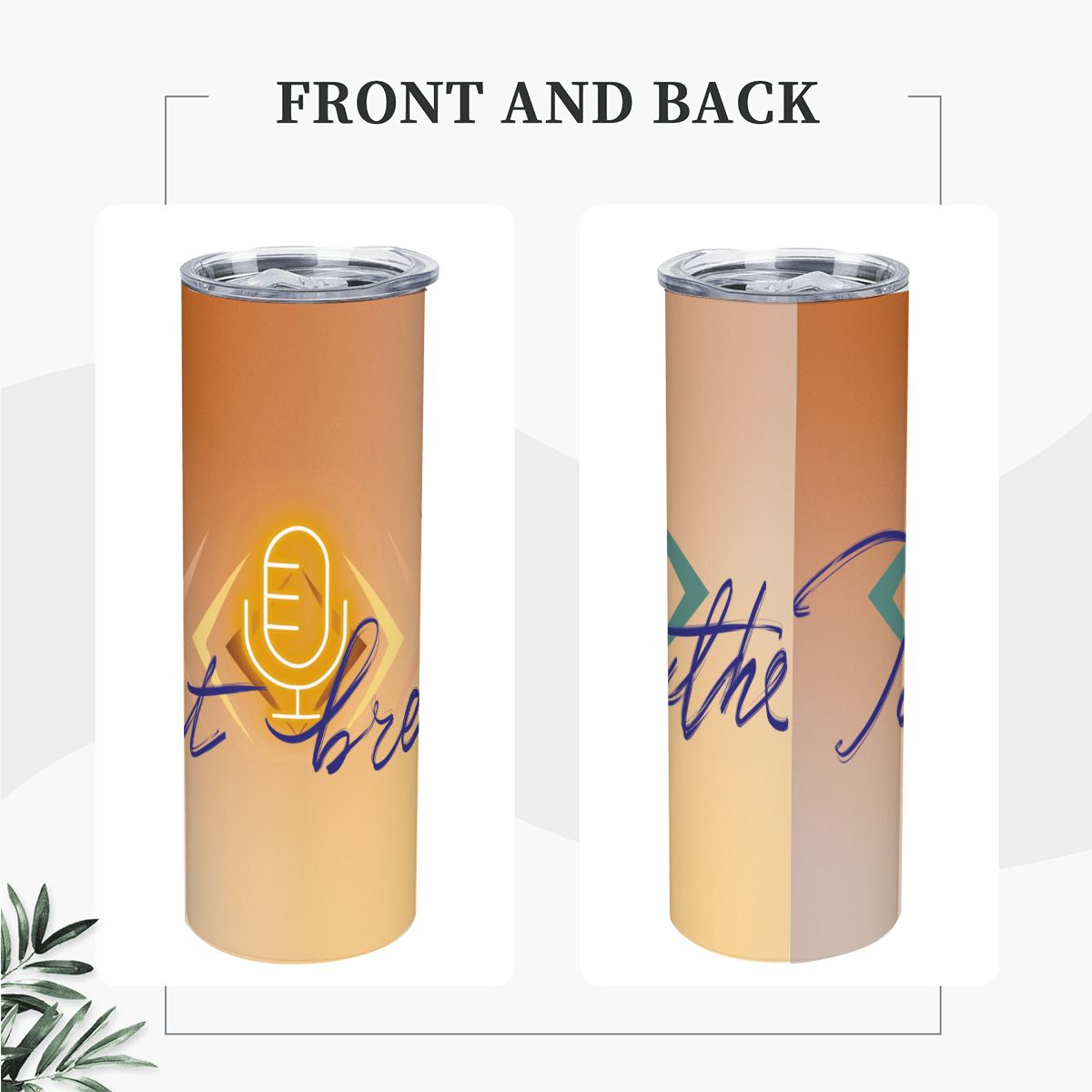20oz Straight Stainless Steel Tumbler with Straw