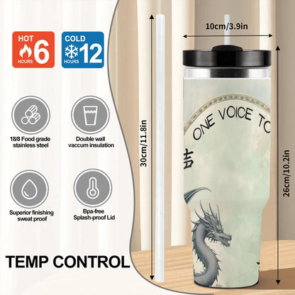 40oz Tumbler with Handle and Straw (Made in USA)