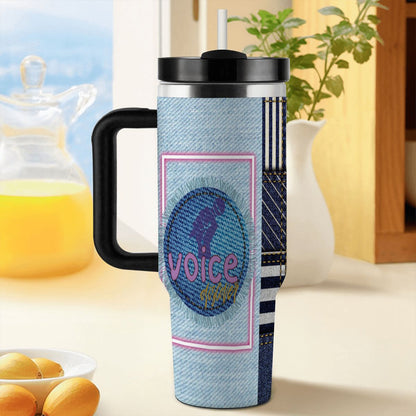 40oz Tumbler with Handle and Straw (Made in USA)
