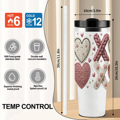 40oz Tumbler with Handle and Straw (Made in USA)