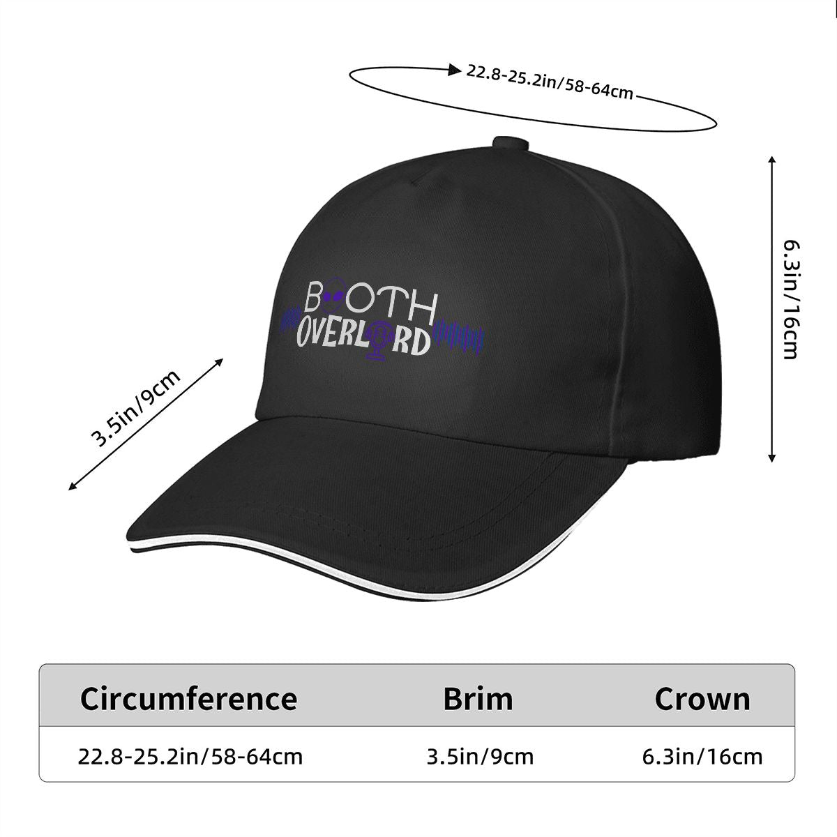 Sandwich Brim Baseball Cap (Made in USA)