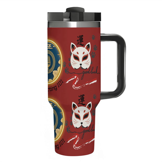 VOICE ACTOR: GOOD LUCK: 40oz Tumbler with Handle and Straw
