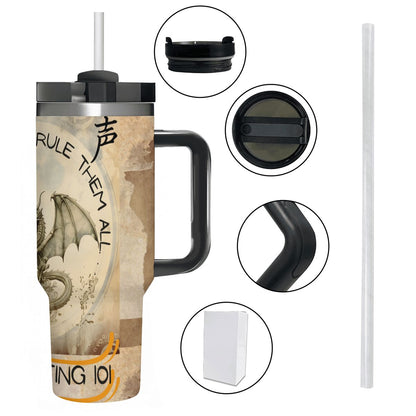 40oz Tumbler with Handle and Straw (Made in USA)