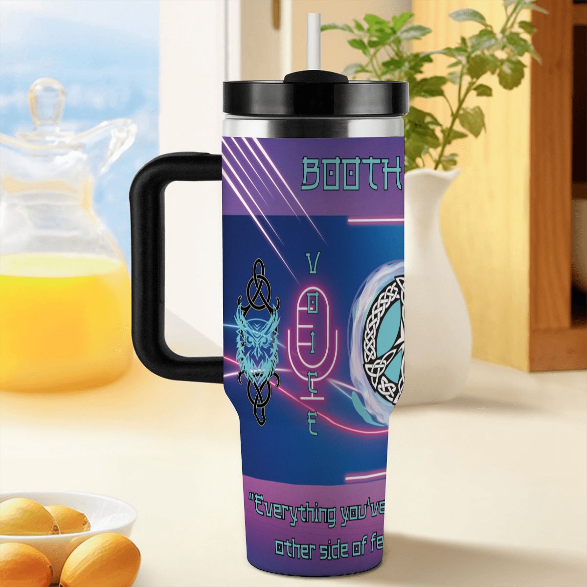 40oz Tumbler with Handle and Straw (Made in USA)