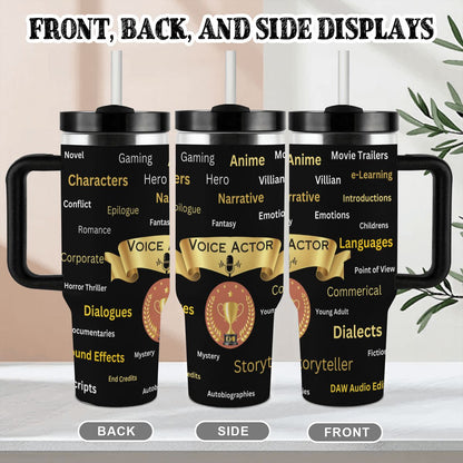 40oz Tumbler with Handle and Straw (Made in USA)