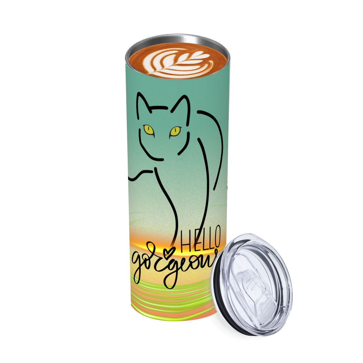 20oz Straight Stainless Steel Tumbler with Straw