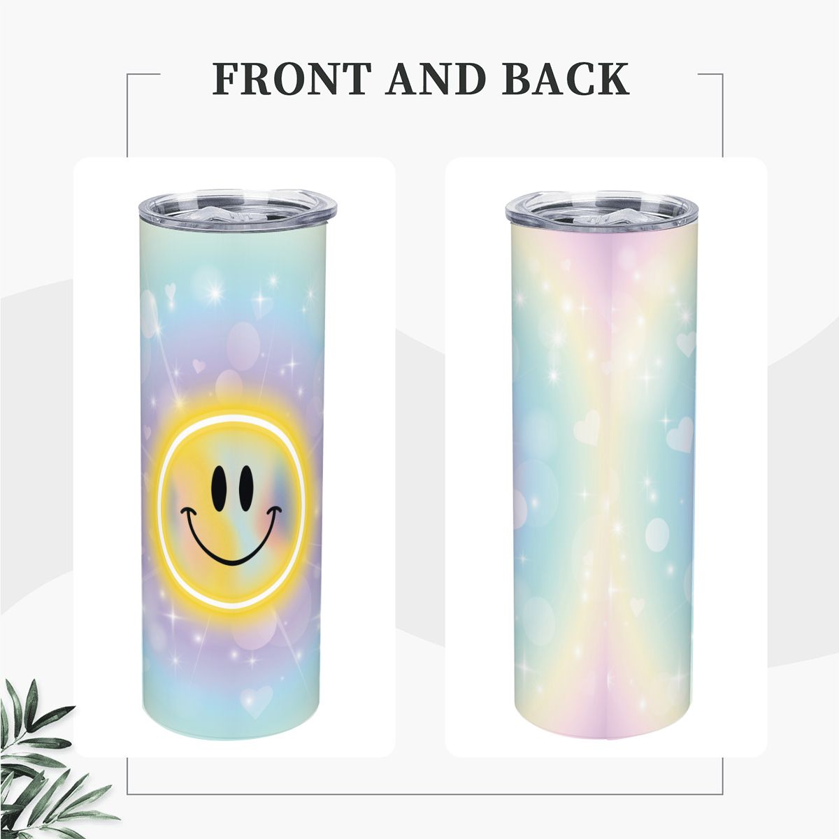 20oz Straight Stainless Steel Tumbler with Straw