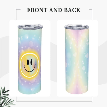 20oz Straight Stainless Steel Tumbler with Straw