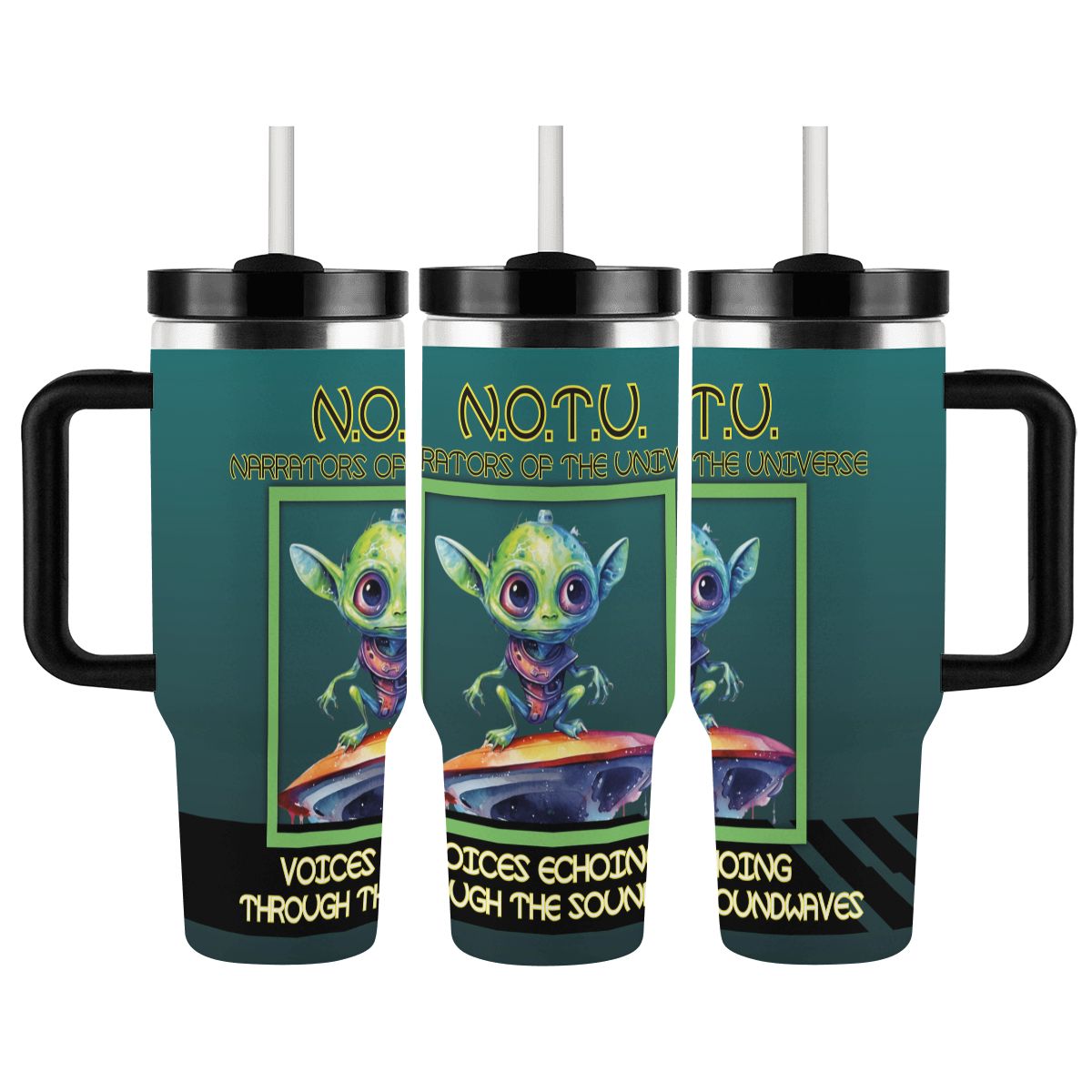 40oz Tumbler with Handle and Straw (Made in USA)