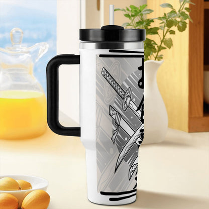40oz Tumbler with Handle and Straw (Made in USA)