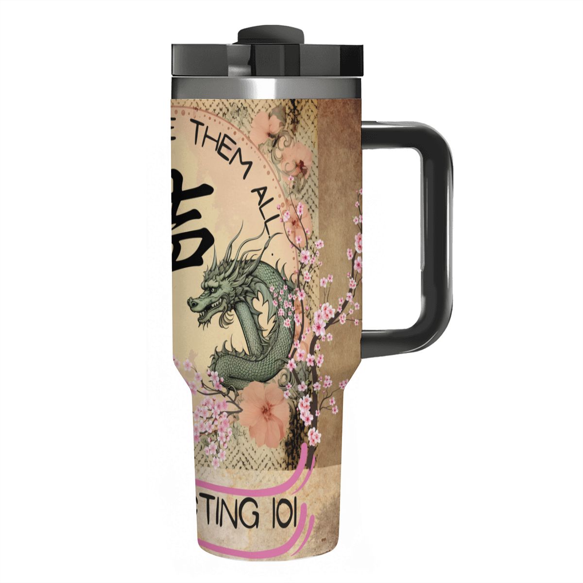 40oz Tumbler with Handle and Straw (Made in USA)