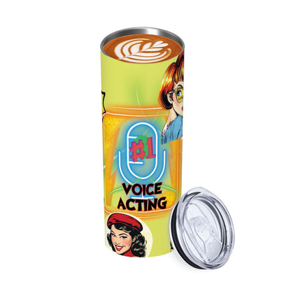 20oz Straight Stainless Steel Tumbler with Straw（Made in USA)