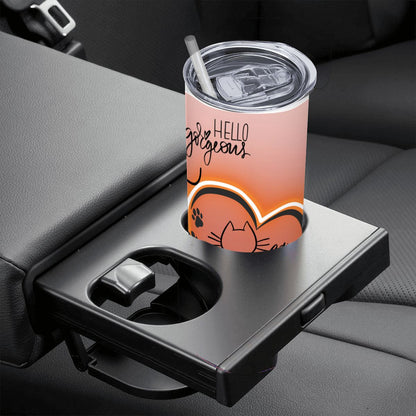 20oz Straight Stainless Steel Tumbler with Straw（Made in USA)