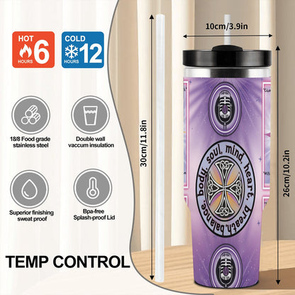 40oz Tumbler with Handle and Straw (Made in USA)