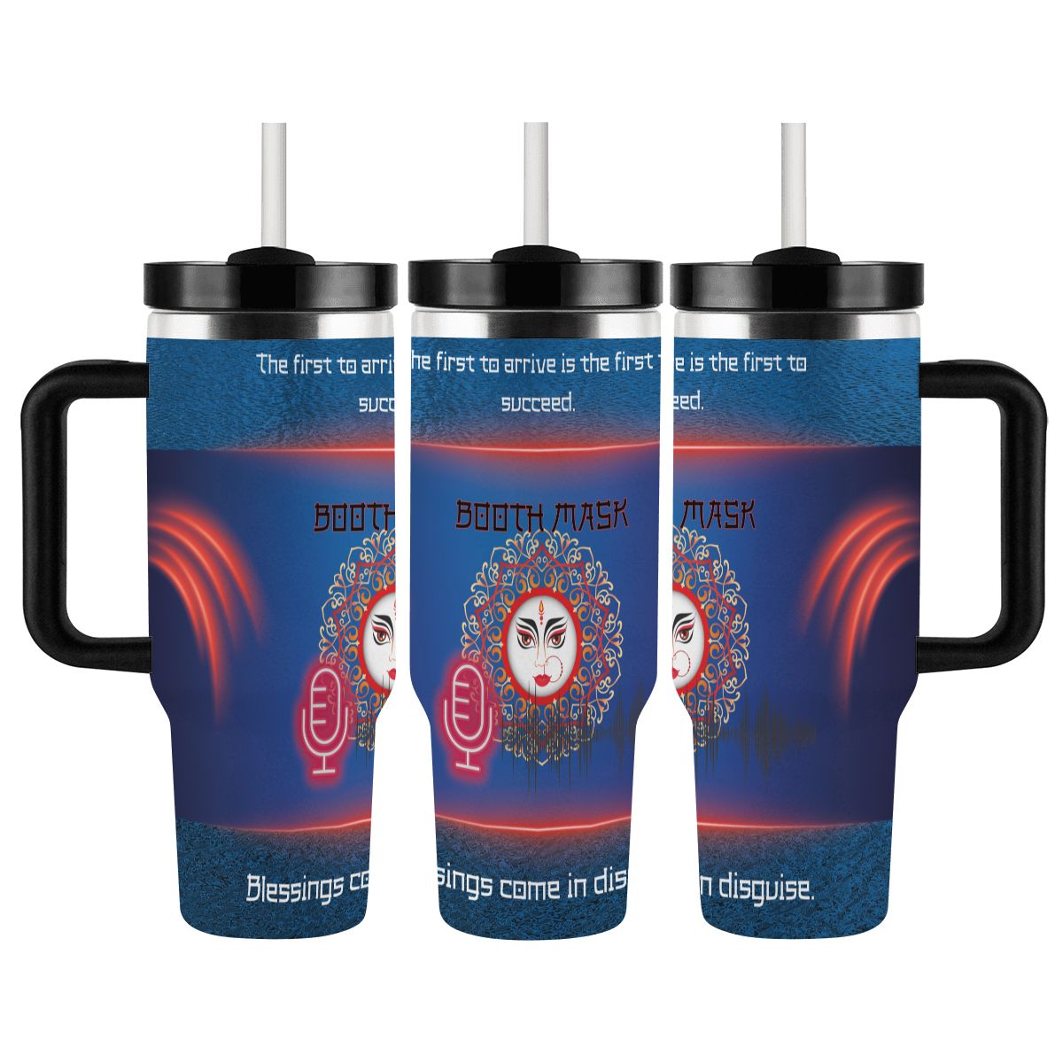 40oz Tumbler with Handle and Straw (Made in USA)