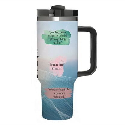 40oz Tumbler with Handle and Straw (Made in USA)