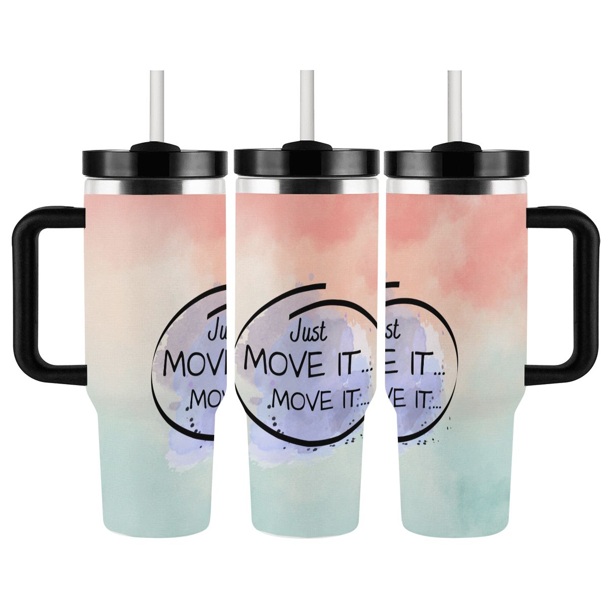 40oz Tumbler with Handle and Straw (Made in USA)
