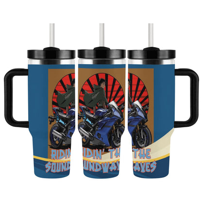 40oz Tumbler with Handle and Straw (Made in USA)